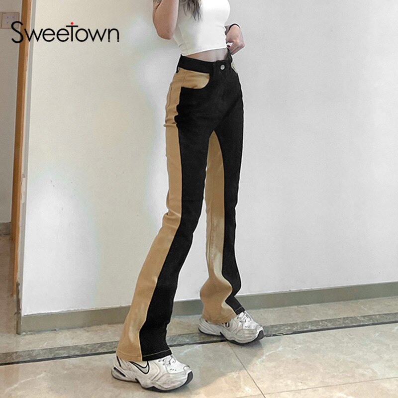 ؿ]Sweetown Street Aesthetic E Girl Y2K û   㸮 ÷  īŰ ġ ũ Ƽ 90s Streetwear  